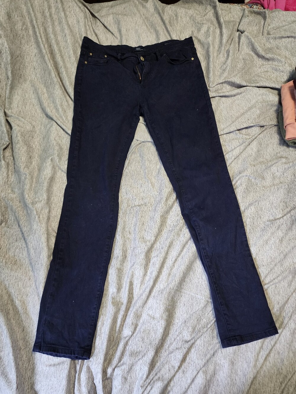 Tommy Hilfiger Navy Straight Leg Pants